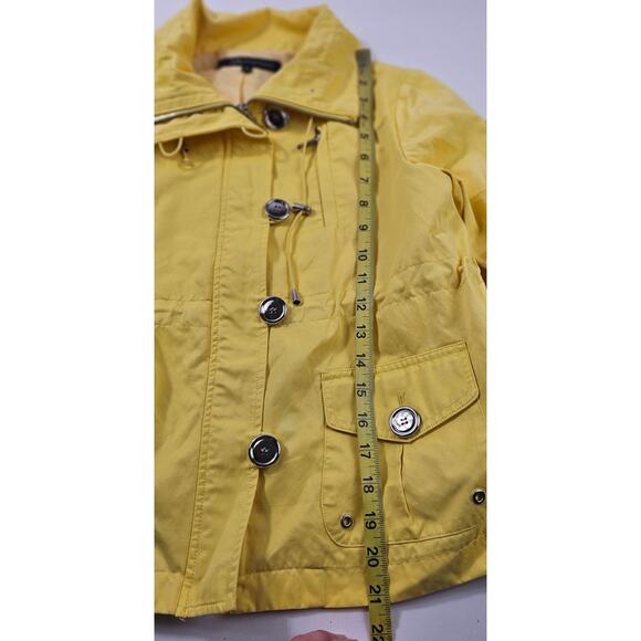 AK Anne Klein Yellow Spring Jacket Raincoat 3/4 Sleeve Jacket Coat, PS PETITE S - Picture 8 of 8